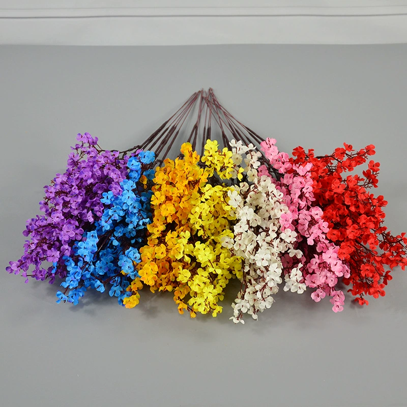 Оптовые продажи шелковых цветов гипсофилы для украшения свадебных арок, материалов для свадебных букетов, популярные на Amazon шелковые цветы для трансграничной торговли