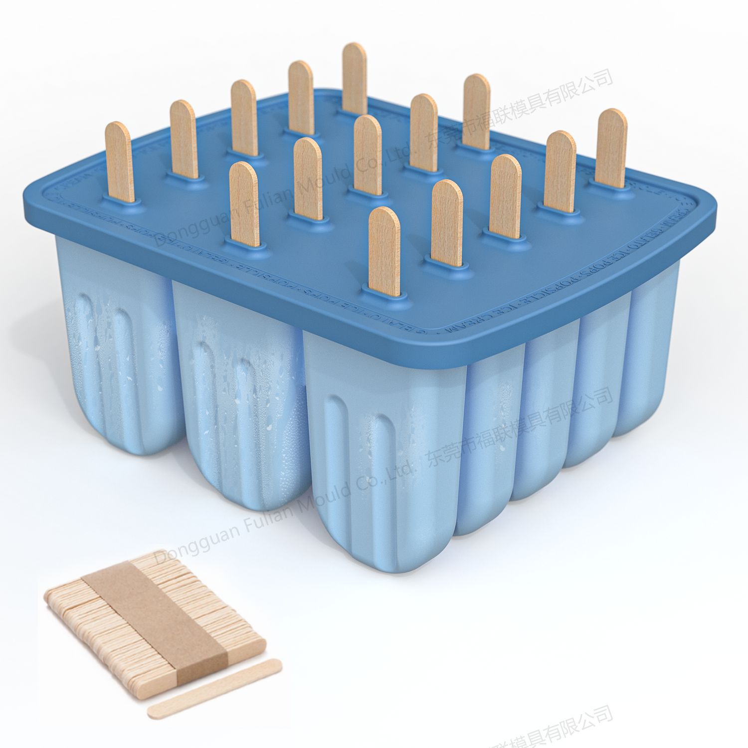 Nuevo molde de helado creativo con cubierta fácil de desmoldear helado de silicona de grado alimenticio casero helado de silicona molde de hielo