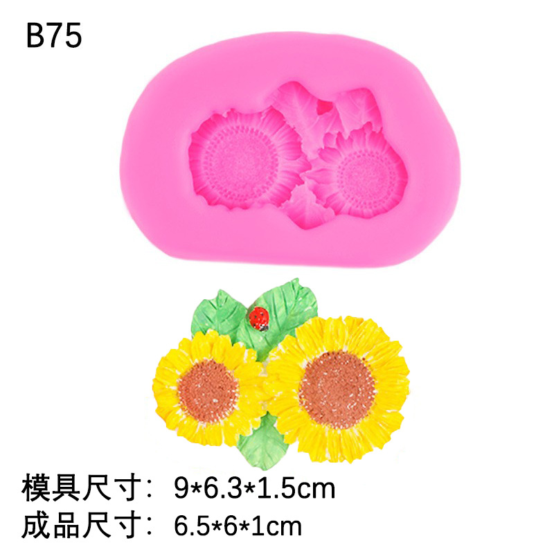 Girasol girasol forma de silicona molde fondant cake Daisy chocolate para hornear decoración suministros