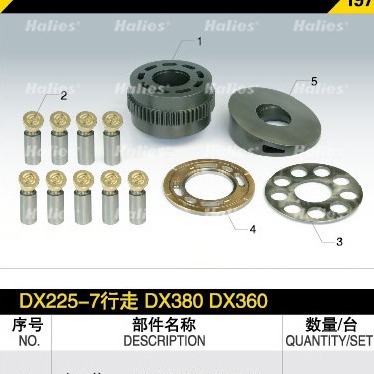 供应 DX225-7行走  缸体、柱塞、回程盘、配油盘等液压泵配件