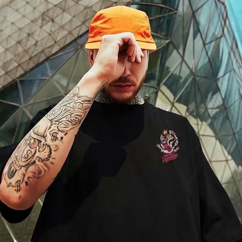 Trendiges Marken-Kurzarm-T-Shirt, lockerer kleiner Bärenpullover für Paare, mollige und übergroße Herrenbekleidung, Sommer_voghion.com