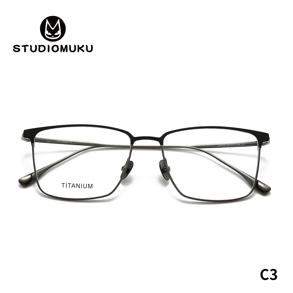 STUDIOMUKU gafas de madera cool trajes de temperamento elegante marcos de gafas de titanio clásico puro marcos de gafas cuadrados