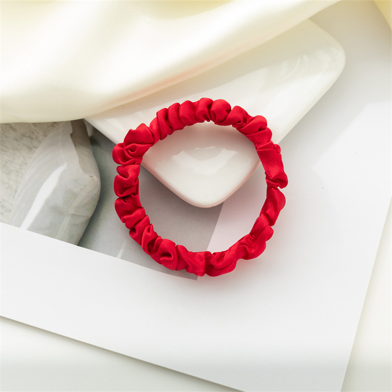 Nuevo anillo de cabello de seda Amazon color sólido universal anillo de cabello de seda coreana anillo de cabello de seda