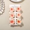 Red set, cards, 6 pieces, 4 cm, heart-shaped