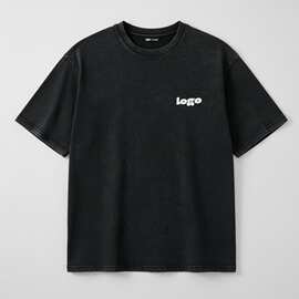 t恤定制纯棉重磅短袖定做diy印图片logo工作衣班服做旧水洗黑体恤