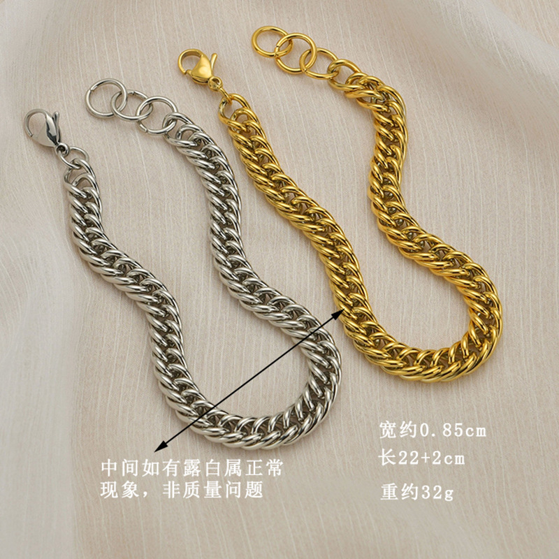 Woven 8.5mm Round Chain Bracelet display picture 1