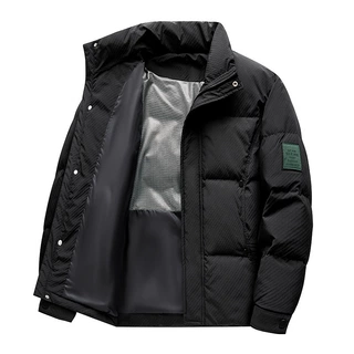 跨境批发新品 国标时尚潮流立领羽绒服保暖外套黑色卡其米白