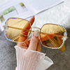 Square fashionable sunglasses, sun protection cream, retro glasses, 2021 collection, Korean style, fitted, UF-protection