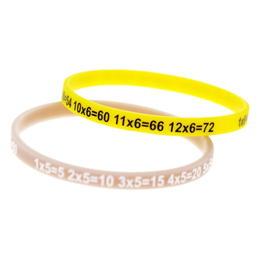 Tablas de multiplicación fórmula multiplicación pulsera estudiante correa de mano correa de muñeca de silicona para el Aprendizaje Creativo