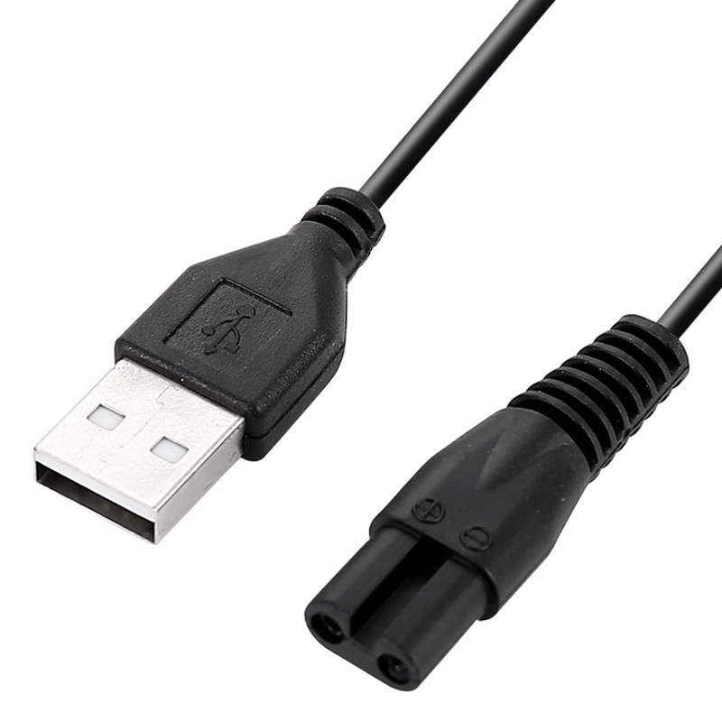 Cable de alimentación USB para comercio transfronterizo, cable de carga para afeitadora, cable de alimentación en forma de ocho, cable de carga USB, cable de alimentación en forma de ocho.