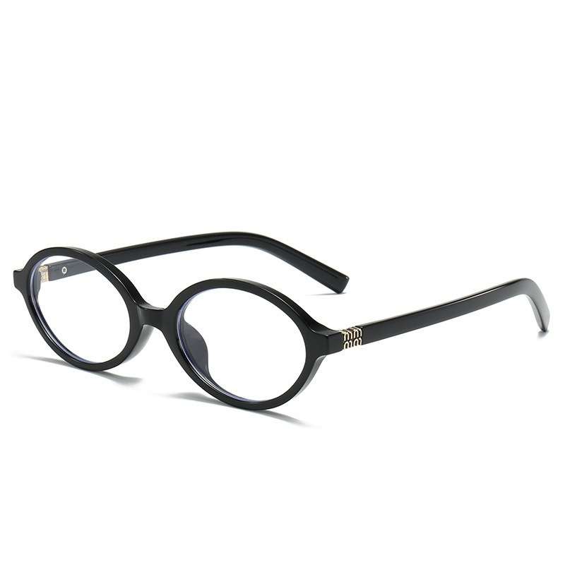 Zhang Yuanying con gafas de marco elíptico de nerd simple pueden equiparse con lentes de marco TR90 de tortuga antiluz azul miopía image 4