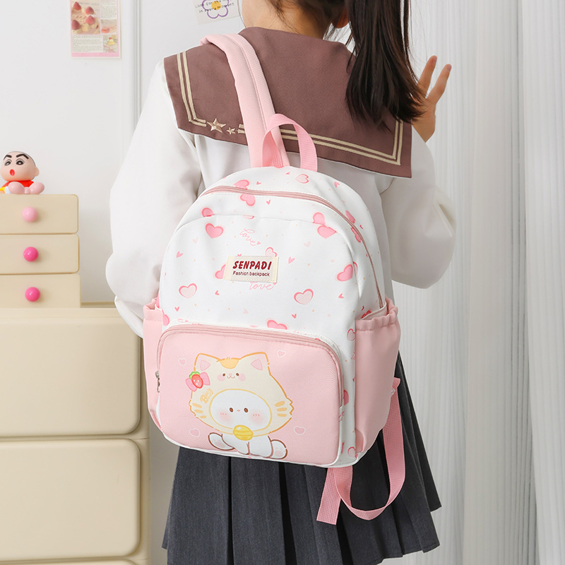 Mochila escolar de gran capacidad de dibujos animados encantadora impresión mochila para niños y niñas 2026 nueva mochila para niños transfronterizos