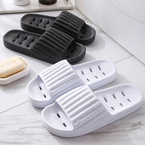 Slip-on sandals for summer home indoor comfort, couple hotel school dormitory bathroom shower sandals for men and women, thick soles cool sandals
