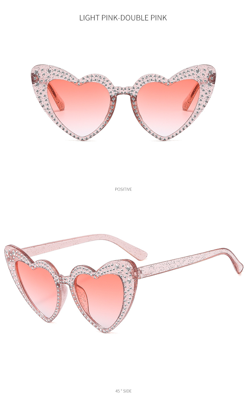 Occhiali da sole a cuore per donna eleganti con strass alla moda_voghion.com