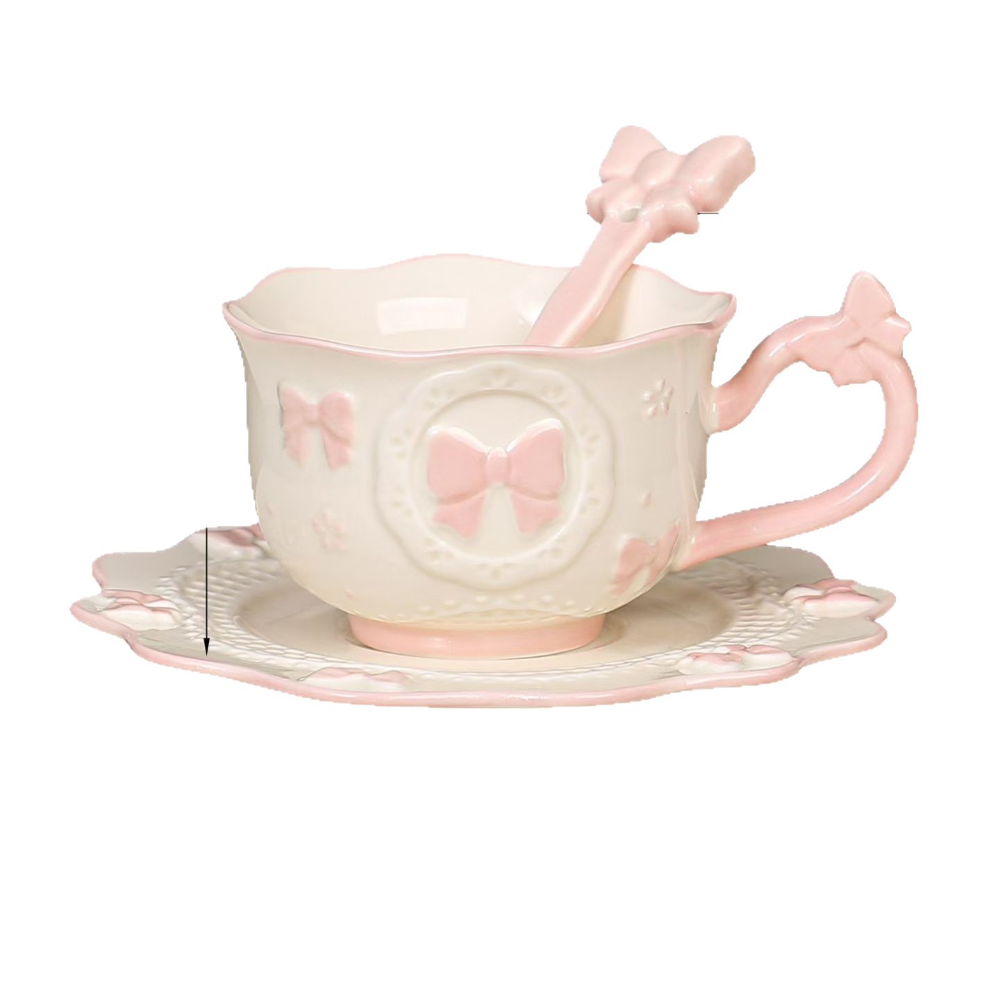 Alto valor nominal de arco nórdico cerámica taza de plato combinación de taza de café de oficina de chicas taza de regalo de mano