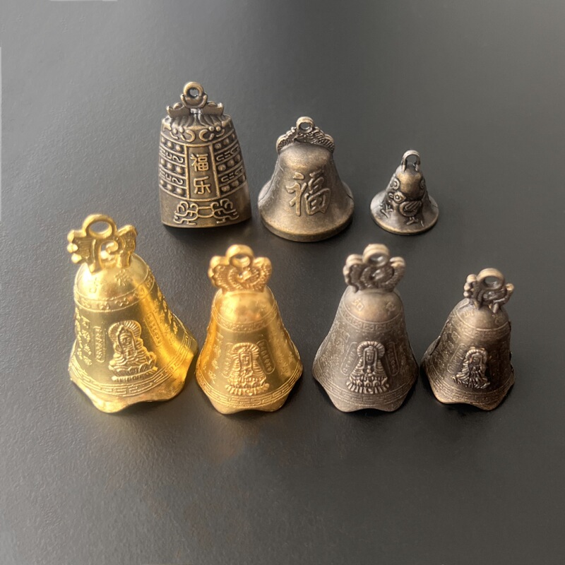 Antique Bronze Golden Dragon Bell Pendant Yunnan Home Decor Scenic Spot Stall Car Small Horse Bell Ornament Antique Bronze Golden Dragon Bell Pendant Yunnan Home Decor Scenic Spot Stall Car Small Horse Bell Ornament