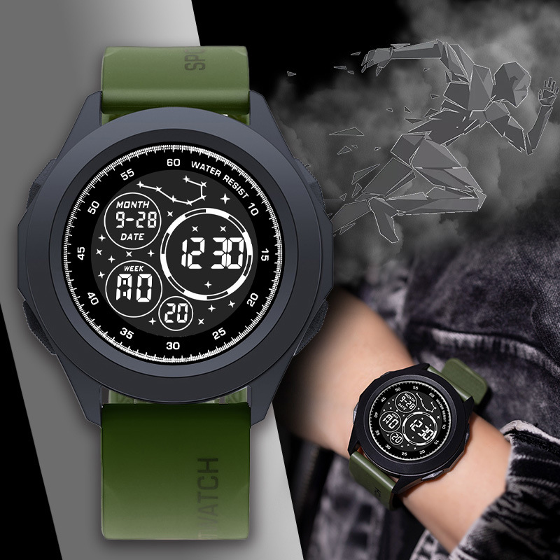Nuevos productos para hombres alarma reloj electrónico multifuncional tendencia de luz nocturna estudiantes deportivo al aire libre cronómetro electrónico en stock