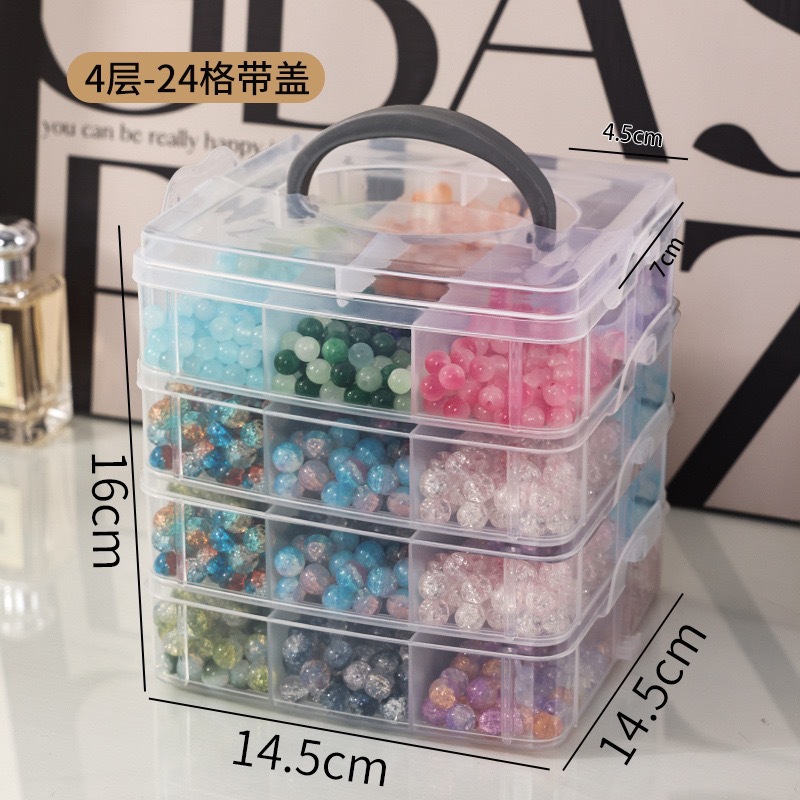 4 layers, 24 compartments with lid