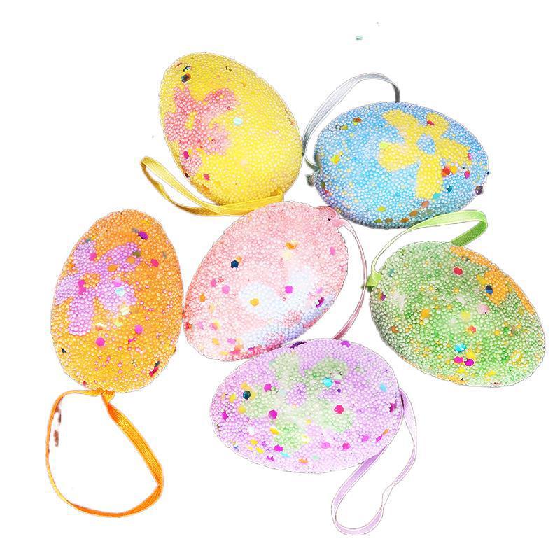 Spot huevo de Pascua 4*6 estampado con puntos de espuma decorativos colgantes Escena escaparate entrega de una pieza