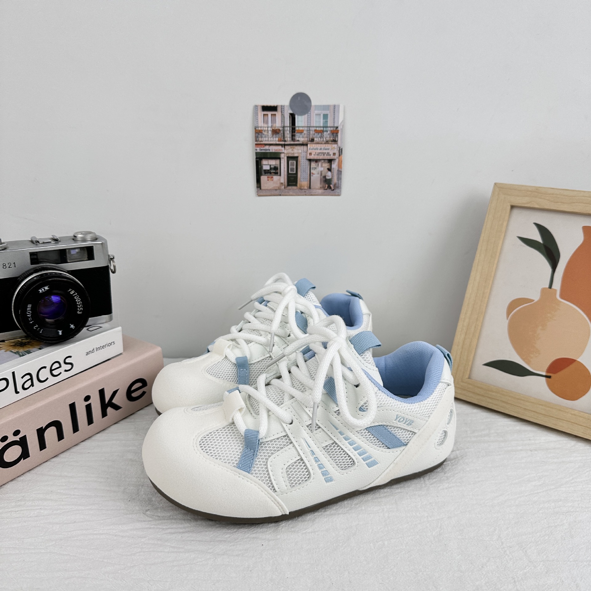 Yuanbo nicho zapatos de skate para mujeres 2025 nuevo verano delgado soleos transpirables zapatos casuales de malla universal zapatos de entrenamiento alemán image 3