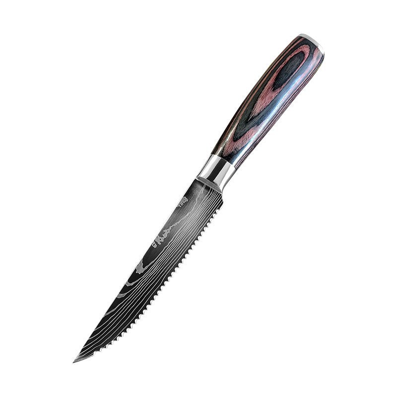 Cuchillo de cocina de acero inoxidable cuchillo de cocina mango de madera de color cuchillo multipropósito tablero de verduras exportación transfronteriza proveedor especial