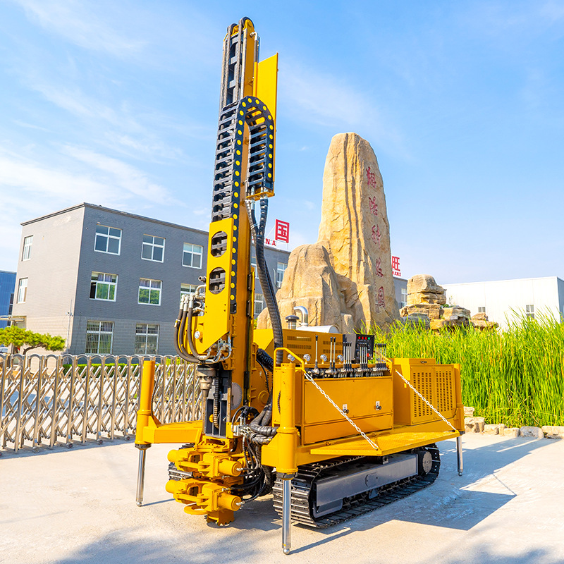 máquina de perforación de inyección rotativa de alta presión de soporte de pendiente lateral máquina de perforación de ingeniería de construcción tipo rastreo perno antiflotante máquina de perforación de inyección rotativa de doble cabeza