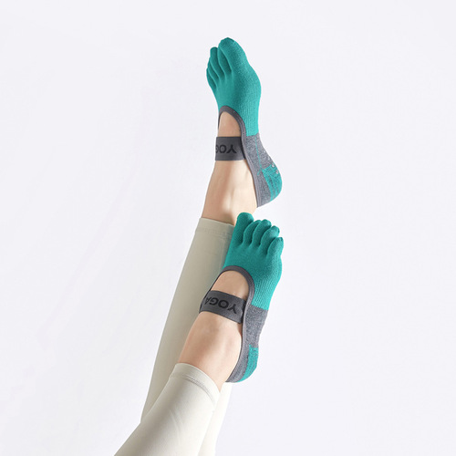 Yoga socks non-slip professional women's sports fitness socks Pilates beginners breathable round toe backless socks summer