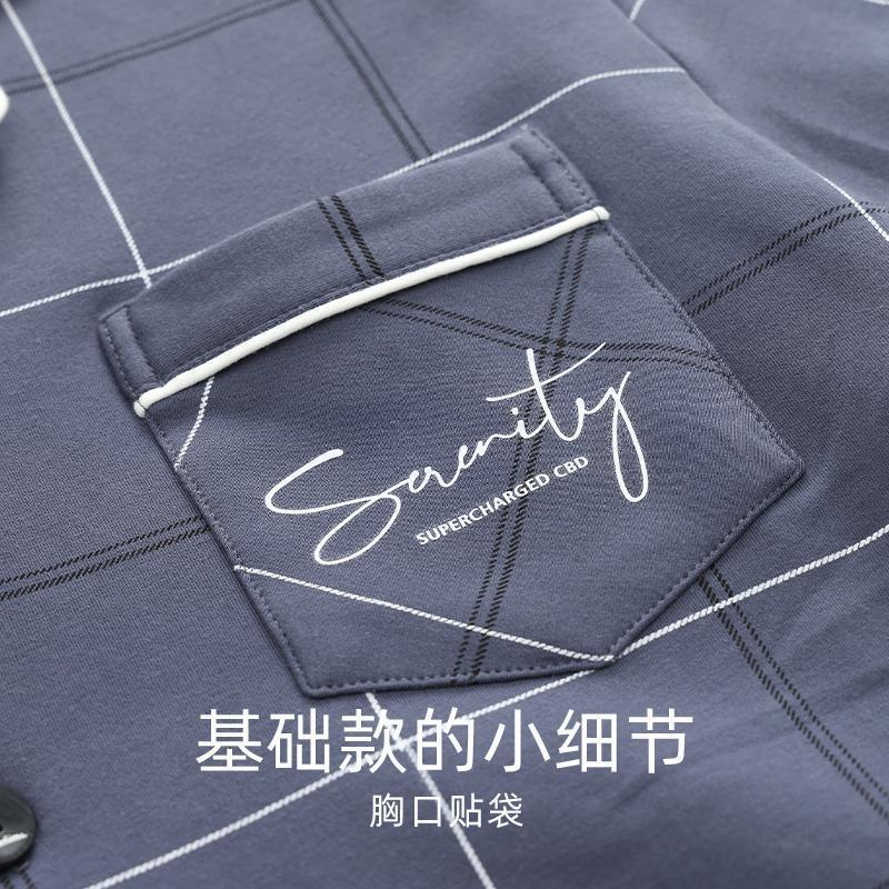 Pijama de hombre algodón primavera y otoño manga larga 2024 nuevo conjunto de ropa delgada grande otoño y invierno