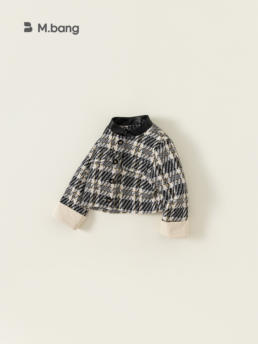 Youbao niña primavera niña bebé pequeño abrigo fragante pata de gallo corto chaqueta de punto de moda QY23016