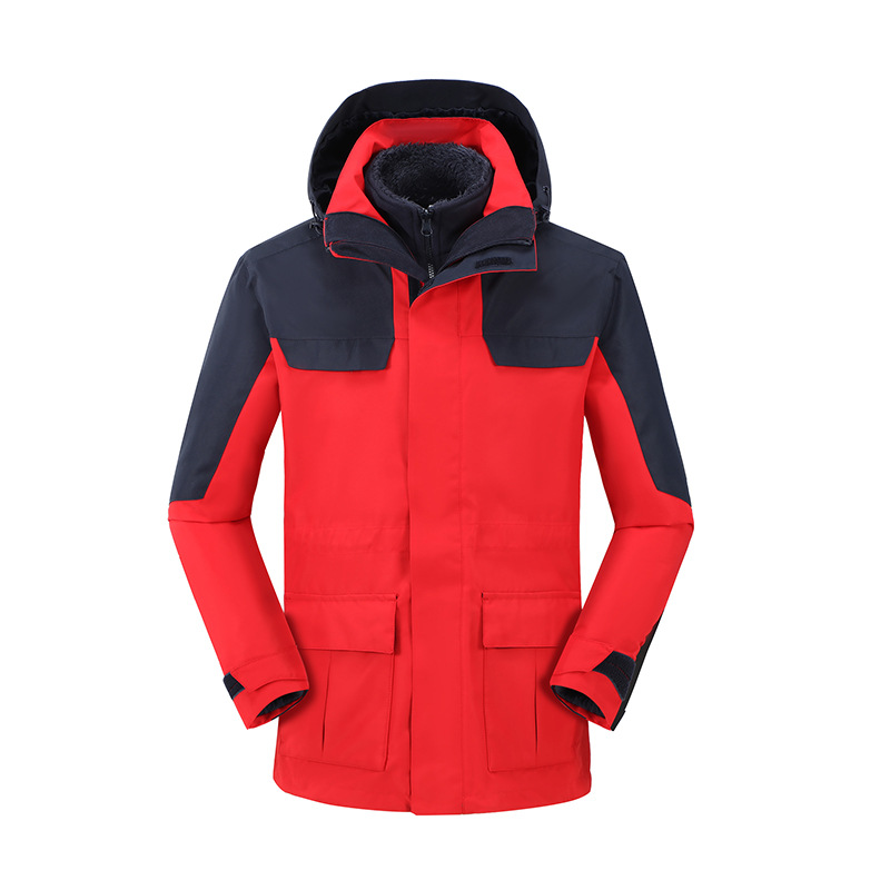 impermeable Oxford sellado en caliente al aire libre impermeable al aire libre ropa de asalto 3 en 1 marca de moda grupo ropa de trabajo abrigo personalizado