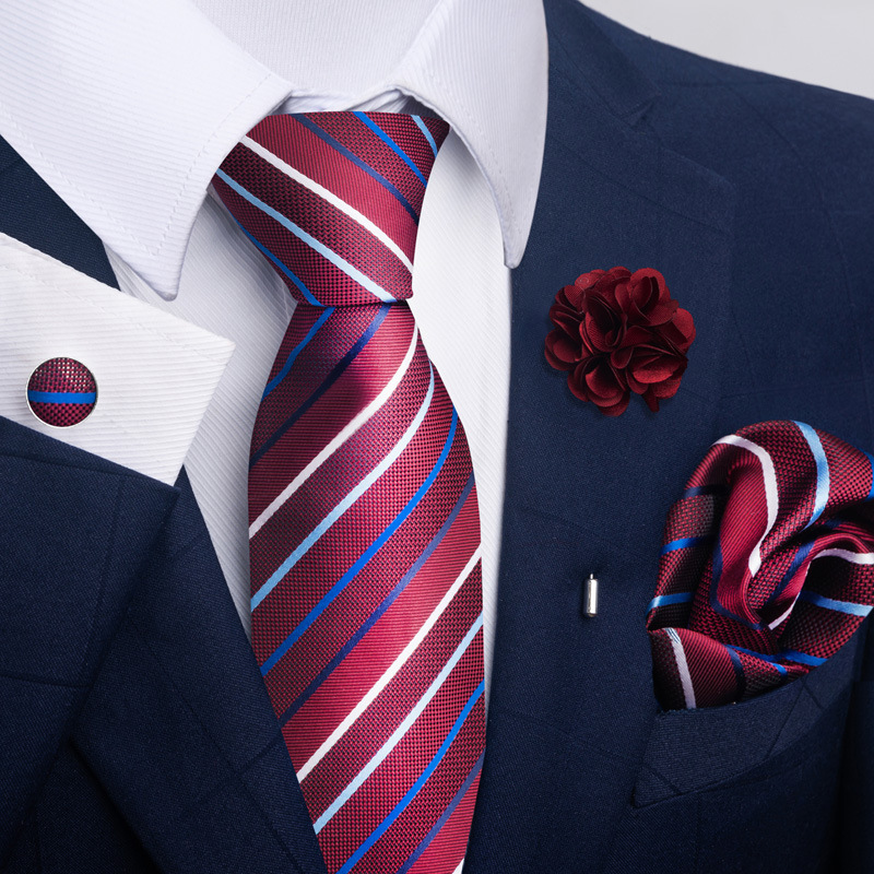 135g Weight Square Scarf, Cufflinks, Tie Classification Polyester Yarn Material Geometric, Stripe, Cashew Nuts Pattern All Seasons Season Men's Gender Commute Style Commute Geometric Stripe Cashew Nuts Polyester Yarn Men's Square Scarf Cufflinks Tie 47