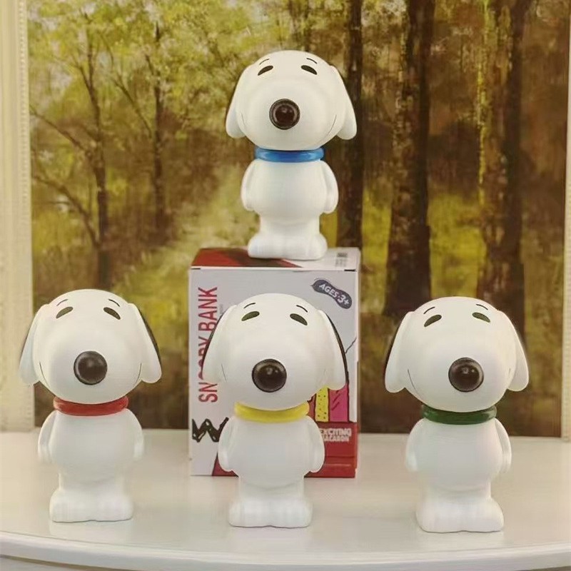 Comercio exterior dibujos animados Snoop Snoop Ornamentación cajas de dinero cachorro blanco monedas cajas de ahorro regalos para niños