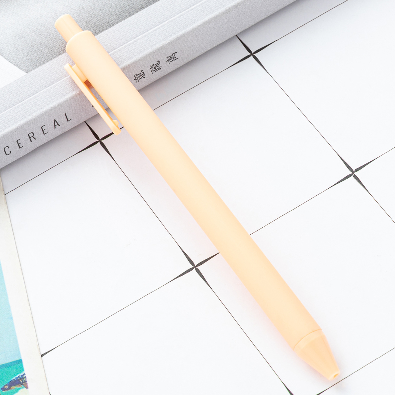 alto valor facial de color macarón bolígrafo de plástico de presión de papelería para estudiantes bolígrafo de imprimir logotipo bolígrafo de goma