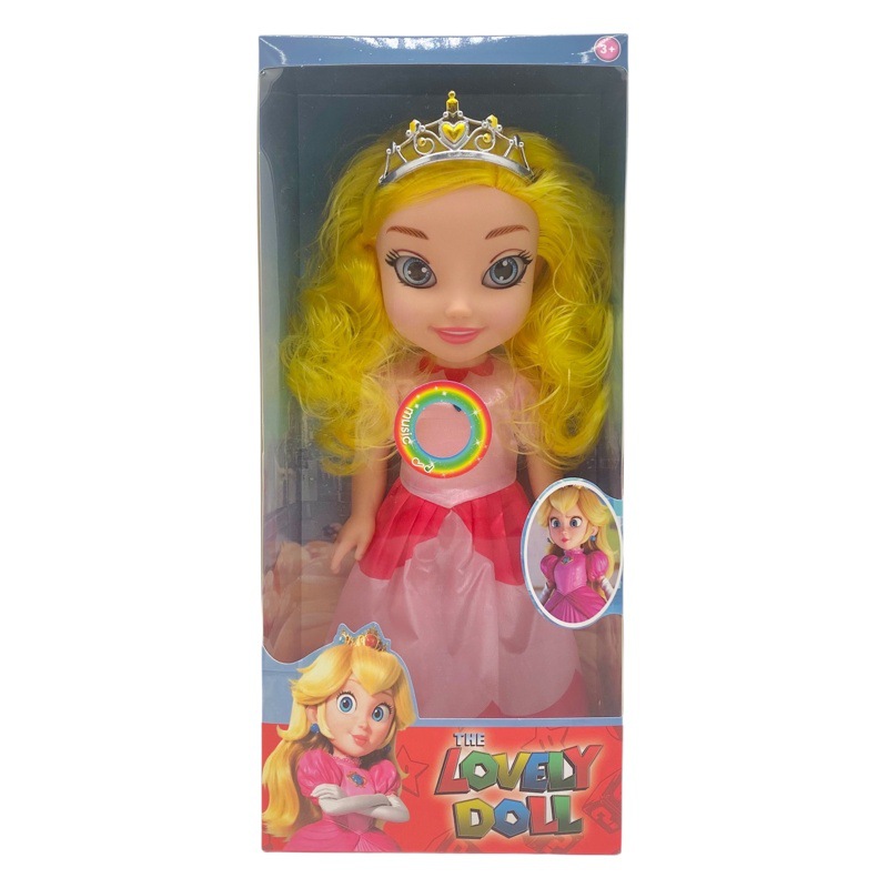 Nuevo Mario biqi princesa biji princesa peachprincess muñeca vinilo juguete música muñeca