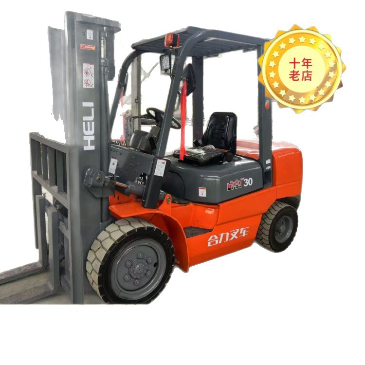 Toyota 90% nuevo 3 toneladas de carretilla elevadora de combustión interna con neumáticos sólidos, buena condición de soporte de exportación de calidad confiable