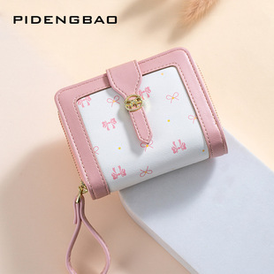 2024 New Cross-border Women's Wallet Korean Bow Large Capacity College Student Coin Purse bow wallet