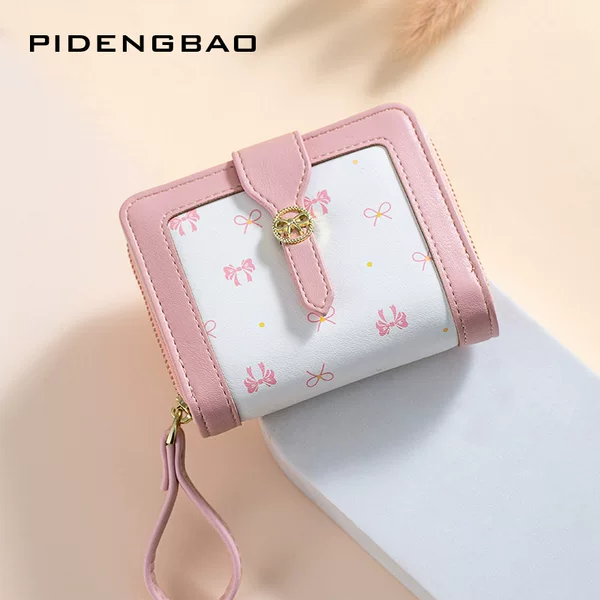 2024 New Cross-border Women's Wallet Korean Bow Large Capacity College Student Coin Purse bow wallet