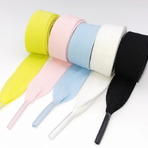 Cotton Colorful Shoelaces 1.5cm Wide, Suitable for High and Low Top Men's and Women's Sports Shoes Canvas Shoes Casual Shoes Flat Rope