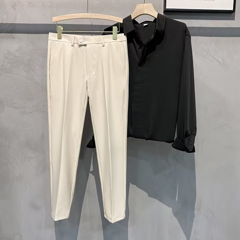 Lässige Herrenhose mit geradem Schnitt und lockerer Passform – Stilvolle, vielseitige Hose für trendige Outfits (Schwarz, Dunkelgrau, Khaki, Hellgrau)_voghion.com