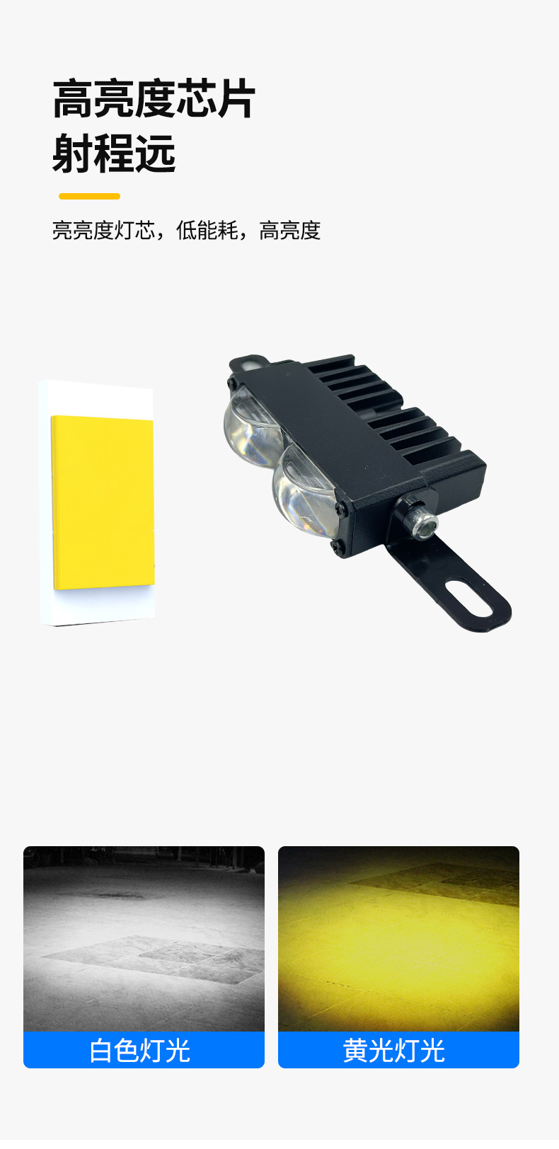 Motorcycle Spotlight High Power LED Driving Auxiliary Light