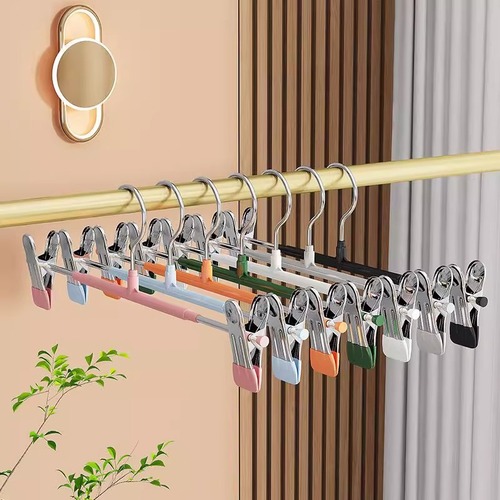 Large wholesale pants hanger, household pants rack, special pants hanger for hanging pants, traceless stainless steel pants hanger