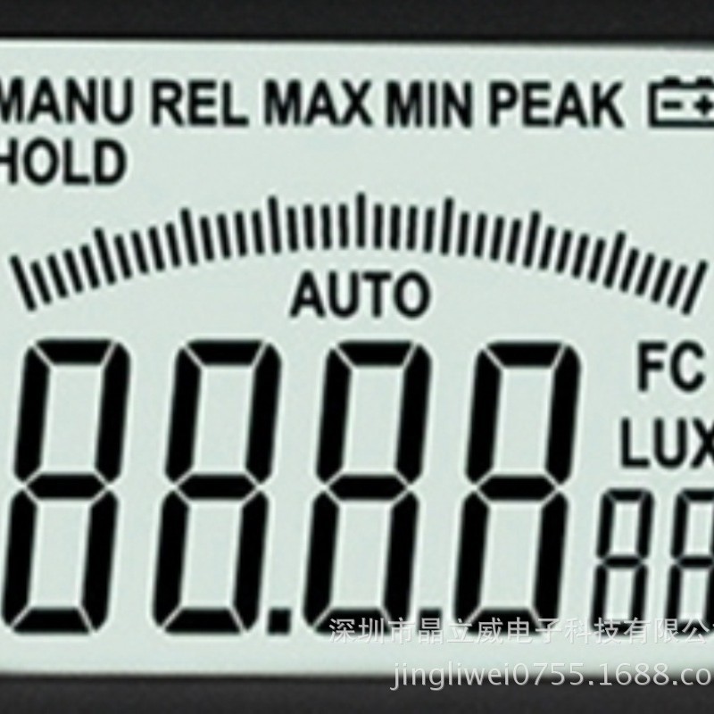 生产供应气压表LCD显示屏 烤面包片机断码黑白液晶屏