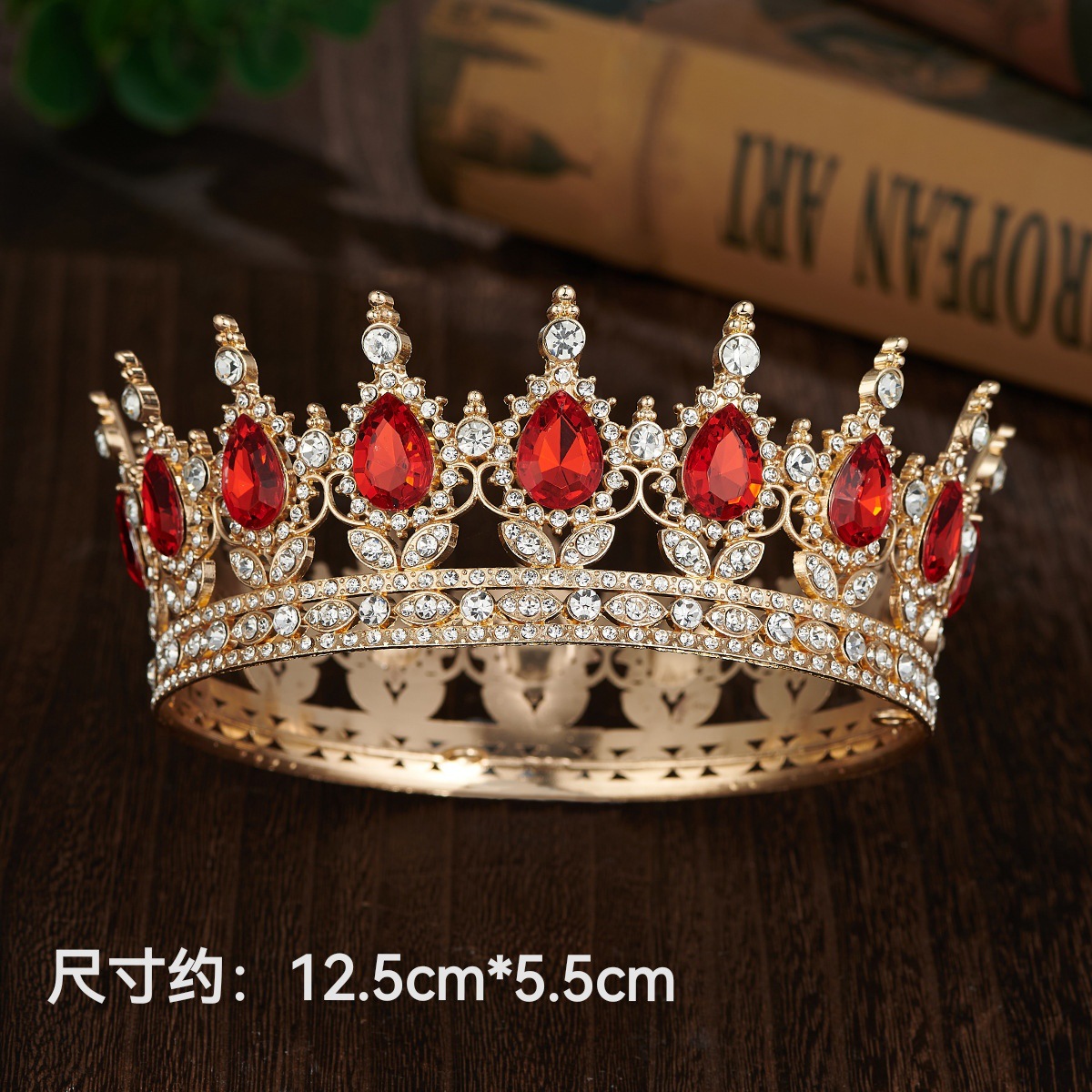 Ventas calientes de corona de cumpleaños de la reina torta decoración horneado adornos de perlas redondas flores de novia corona al por mayor