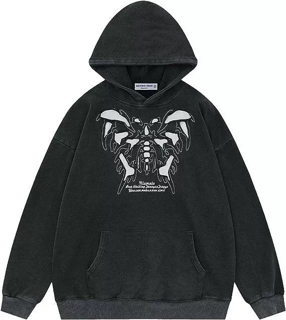 Demi-season Hoody, Retro Hip‑Hop Sweatshirt, Relaxed Fit, Sizes S–XXL