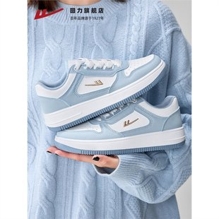 Warrior Women's shoes board shoes 2024 New Spring thick bottom versatile white shoes popular daytime blue sports casual shoes