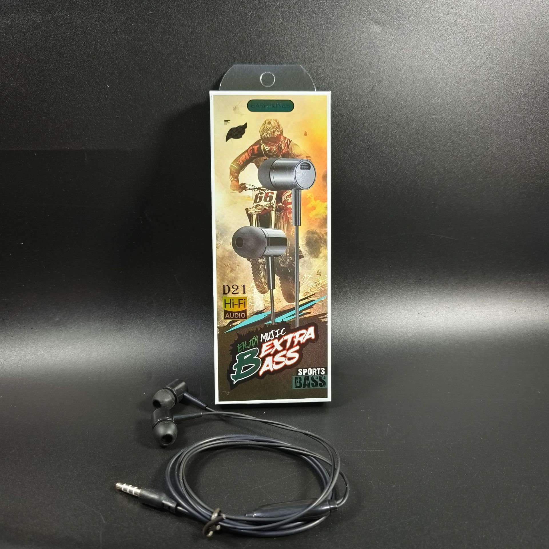 Comercio exterior transfronterizo L29/D21/U19 auriculares estéreo con cable con micrófono fábrica directa de pelo en stock suministro