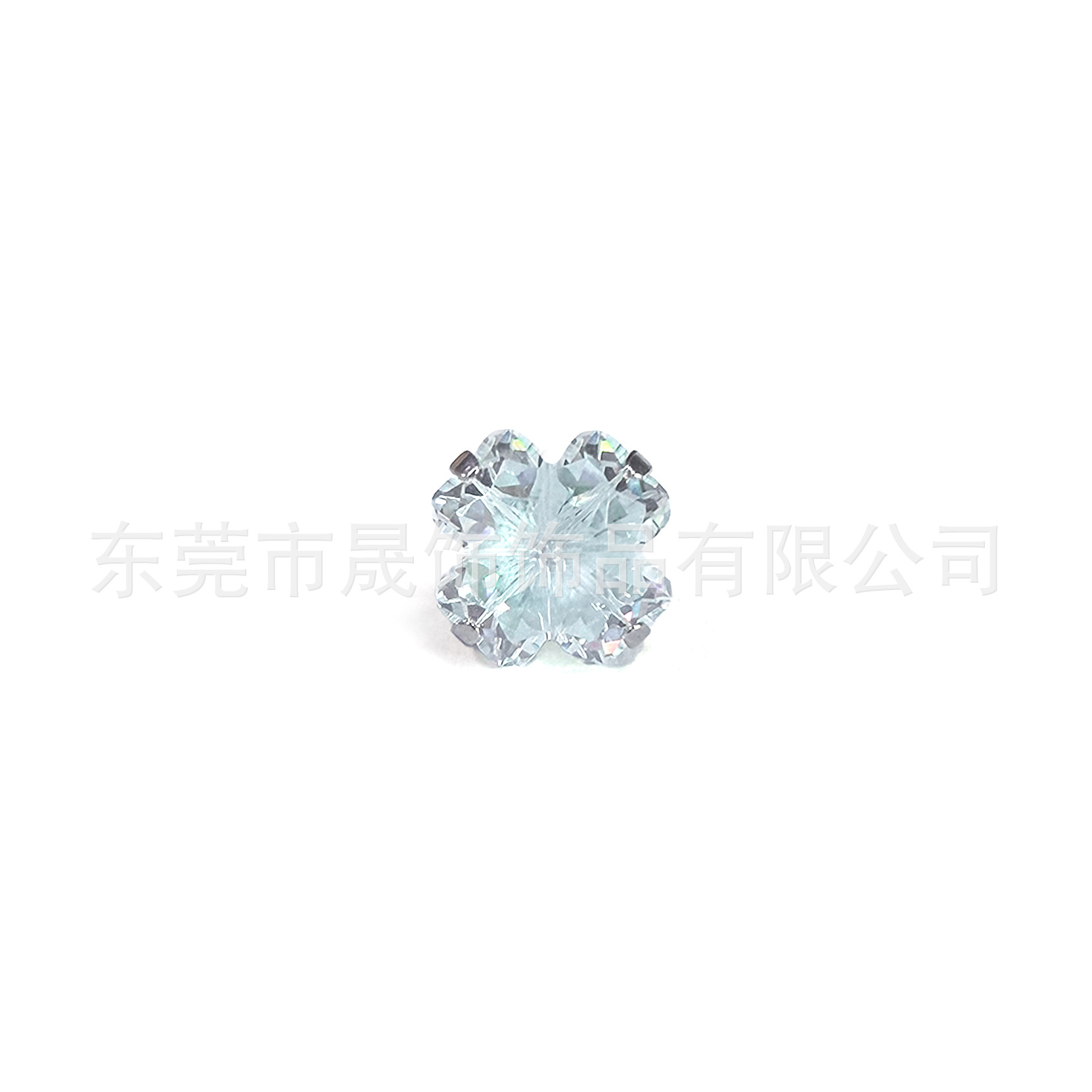 F136 Titanium Alloy 四叶草 Cubic Zirconia Ear Stud 渐变幸运草 Helix Cartilage Stud G23 Titanium Internal Thread Piercing Jewelry