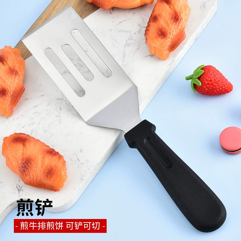 Спотовые блинчики, жареные в горшочке, лопата, приготовление на сковороде, говяжий стейк, приготовление японской кухни, небольшая лопата из нержавеющей стали, лопата