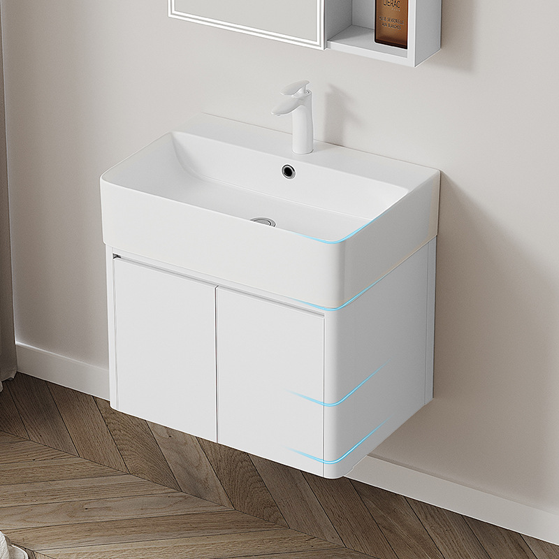 Arco pequeño tipo hogar lavabo espeso panal espacio de aluminio lavabo gabinete combinado gabinete de baño lavabo integral lavabo