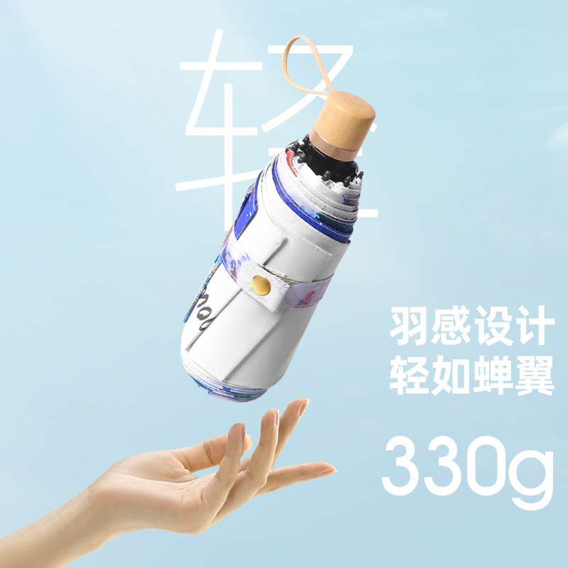 High-End Fashionable Double-Layer Chinese-Style Wooden Handle Folding Umbrella, Sun Protection, Uv Protection, Sunshade and Rain Umbrella, Wholesale, Customizable with Logo High-End Fashionable Double-Layer Chinese-Style Wooden Handle Folding Umbrella, Sun Protection, Uv Protection, Sunshade and Rain Umbrella, Wholesale, Customizable with Logo